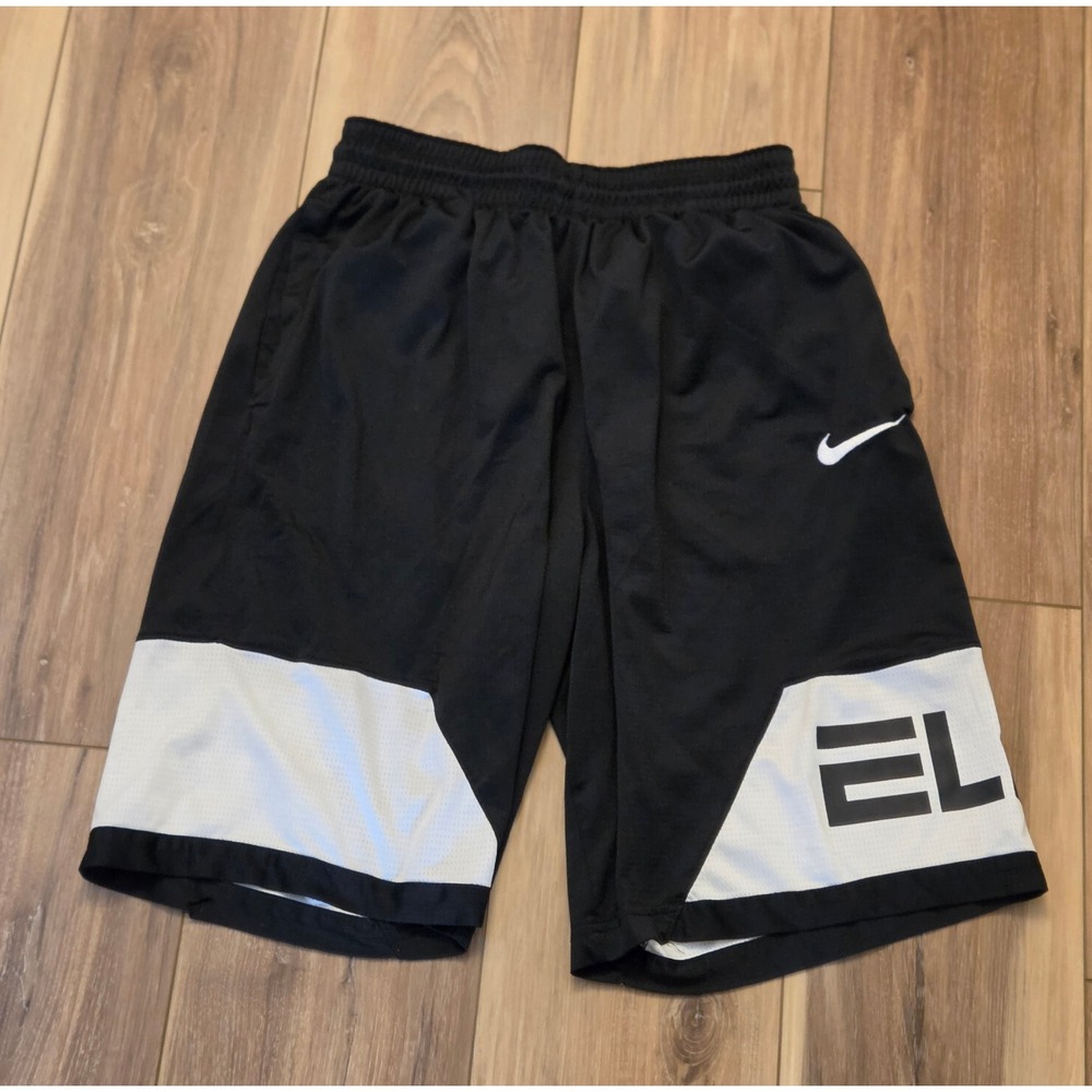 Nike Dri-Fit Elite Athletic Shorts Men's Size Medium Black White
